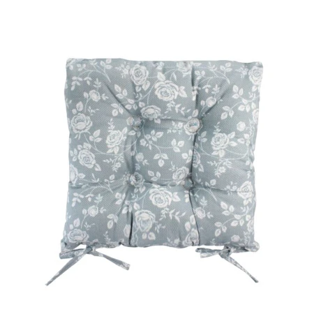 РЕВЕРАНС СЕРЫЙ Сидушка на стул (табурет) рогожка 40*40см с завязками LeSonnet арт. 22