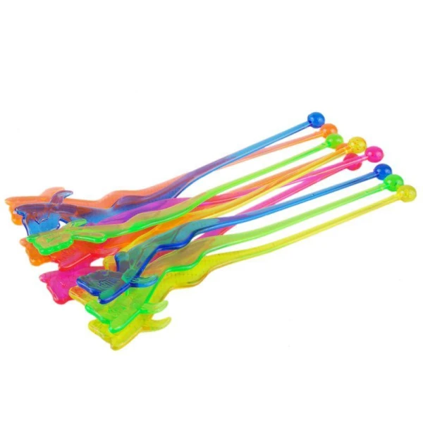 Ложки для коктейля ДЕВУШКИ 15см 10шт. цветные (400)