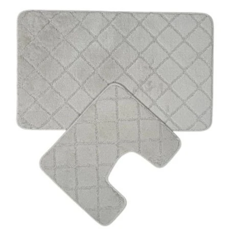 Набор ковриков в ванную 2пр 50*80/40*50 полипропилен MAXIMUS PLAID PEARL WHITE 2581
