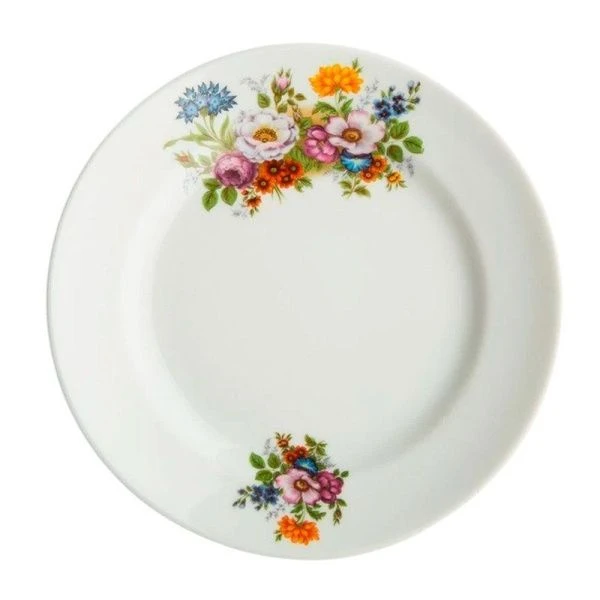Тарелка мелкая 17см фарфор БУКЕТ ЦВЕТОВ Идиллия (20)