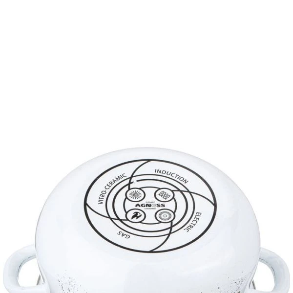 Кастрюля 1,5л эмаль Family Farm с крышкой 16см выс.10см (6)