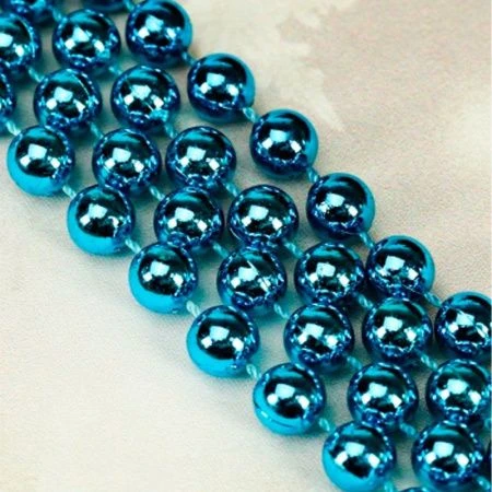 Бусы на ёлку Яркий праздник d- 1см длина 1,8м синие НУ-0055