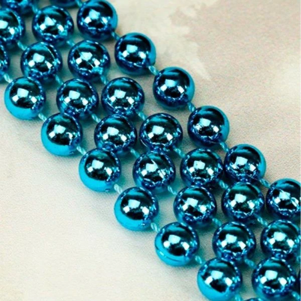 Бусы на ёлку Яркий праздник d- 1см длина 1,8м синие НУ-0055