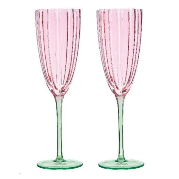 Бокалы для шампанского набор 2шт 6,4*25,2*7см стекло Crystal Day подар.уп CB-123/JC-18262 (12)