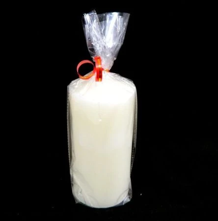 яяяСвеча пеньковая парафиновая Столбик 320г белая 60*130мм (20)