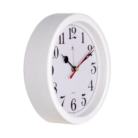 Будильник 15см кварц РУБИН Классика белый (20)