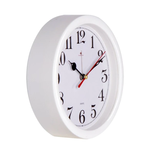 Будильник 15см кварц РУБИН Классика белый (20)