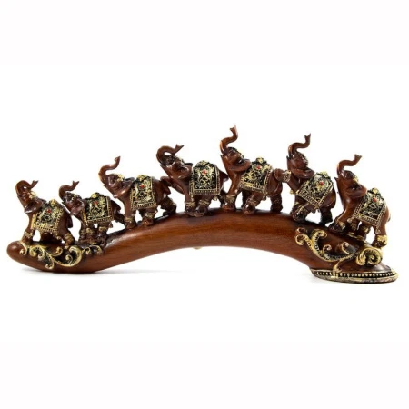 яяяФигурка Семь слонов 35*5*14см полистоун (12)