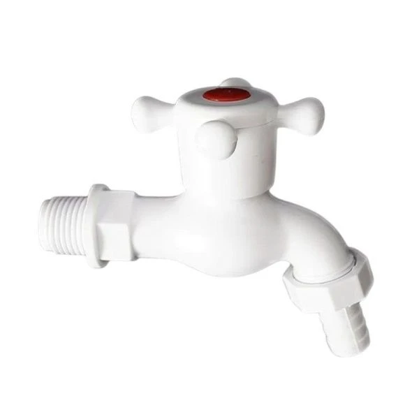 Кран садовый водоразборный пластик со штуцером для умывальника и ёмкостей (500)