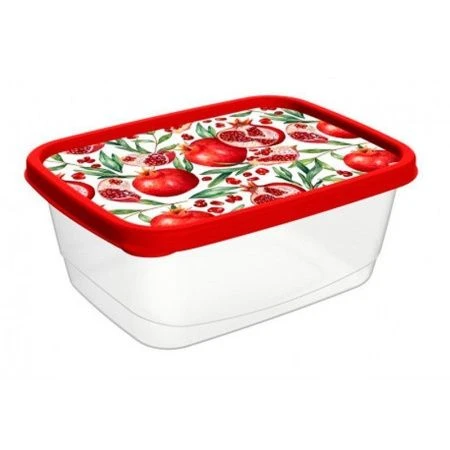 Контейнер пищевой пластик 0,85л прямоугольный гранат (20) 221153706/03 ВЫВОД