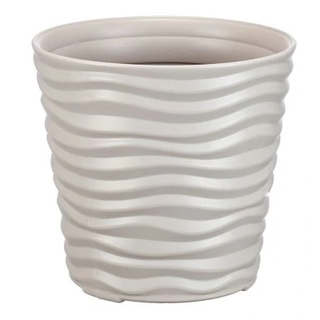 Кашпо 8,5л d255мм h240мм пластик ДЮНА Кремовый (5)