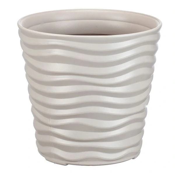 Кашпо 8,5л d255мм h240мм пластик ДЮНА Кремовый (5)