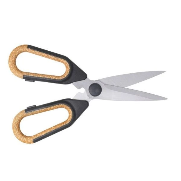 Ножницы кухонные нерж.сталь, комб.ручки (пластик/дерево) OPH (12/48)