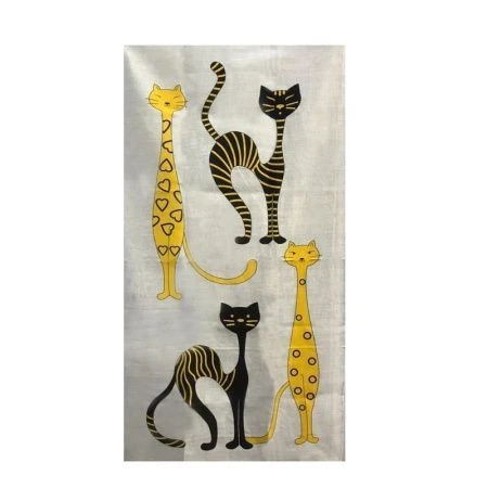 яяяПолотенце пляжное 80*150 вафельное Египетские коты арт.80150ЕК