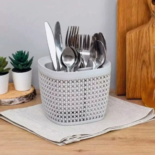 Сушилка для столовых приборов пластик ПИРУЛА белый (20)