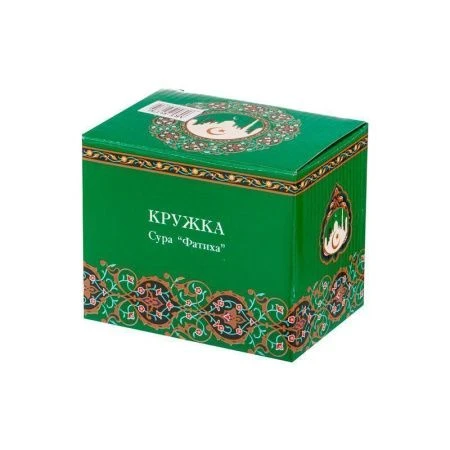 Кружка 400мл форфор СУРА зеленая (36)