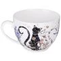 Чайный набор 2пр фарфор ЛАВАНДОВЫЕ КОТЫ на 1 персону 275мл (32)