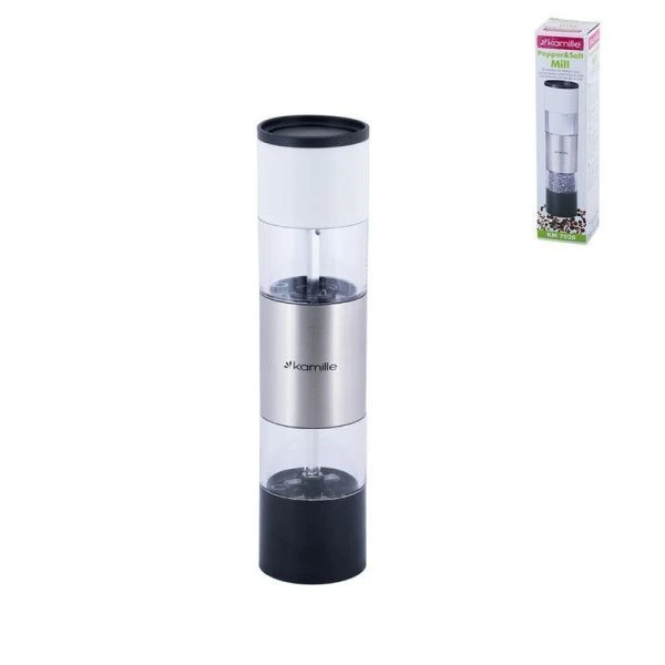 Мельница для специй 22*5,5см нерж.сталь/акрил двухсторонняя арт. 7020 (36)