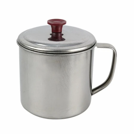 Кружка 200мл нерж.сталь с крышкой JC-7068 (360)