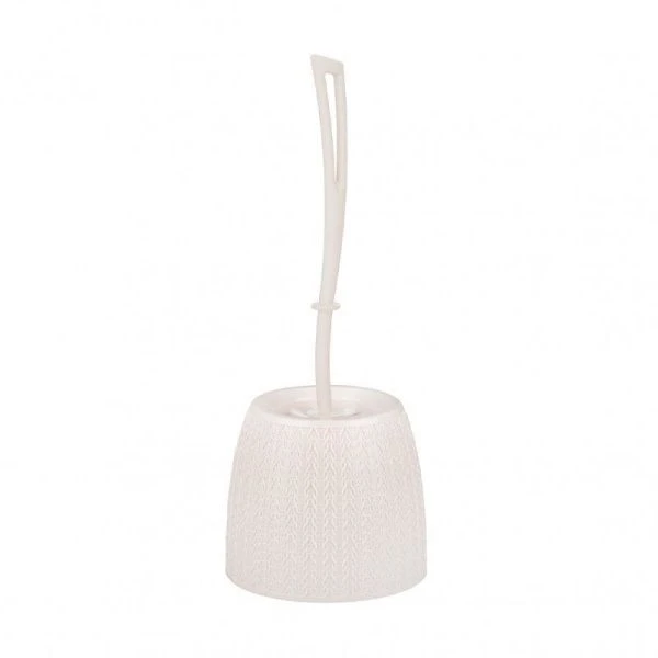 Ершик туалетный пластик ВЯЗАНОЕ ПЛЕТЕНИЕ белый (20)