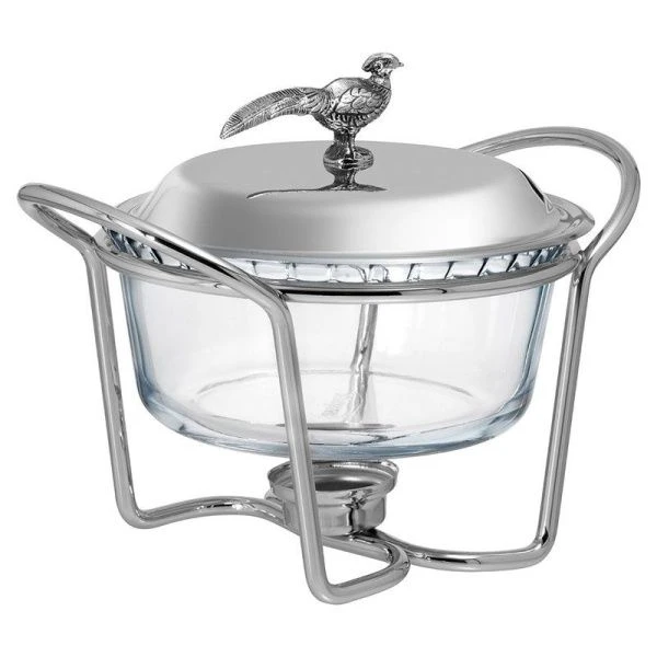 Мармит 1,3л нерж.сталь/стекло ОХОТА с крышкой (4)