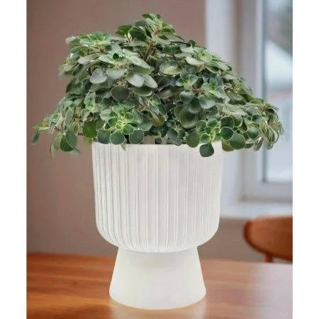 Горшок цветочный 8,6л d25 пластик БЕКЕР белый (3)