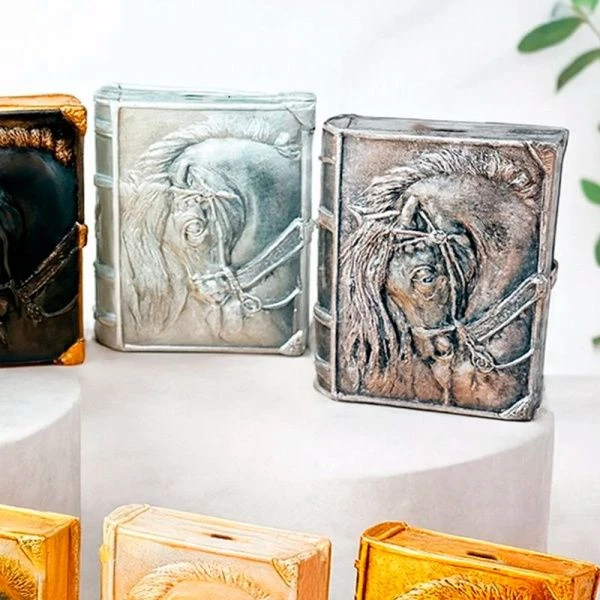 Копилка Лошадь (книга) 20,5*16*5см гипс