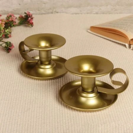 Подсвечники набор 2шт 6,8*9,5см металл бронза HA-11 (50)