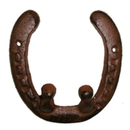 яяяВешалка 2 крючка чугун 12*4*14см Подкова ON-11162 (36)
