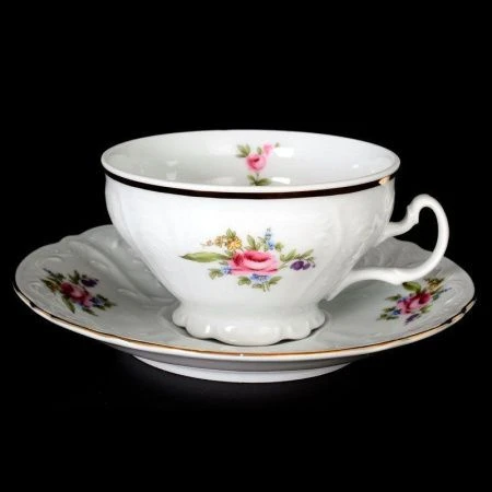 Чайный набор 17пр фарфор ПОЛЕВОЙ ЦВЕТОК Бернадотт на 6 персон 220мл (1)