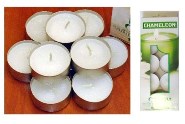 Набор свечей в гильзе без запаха чайный парафин 10шт. (48)