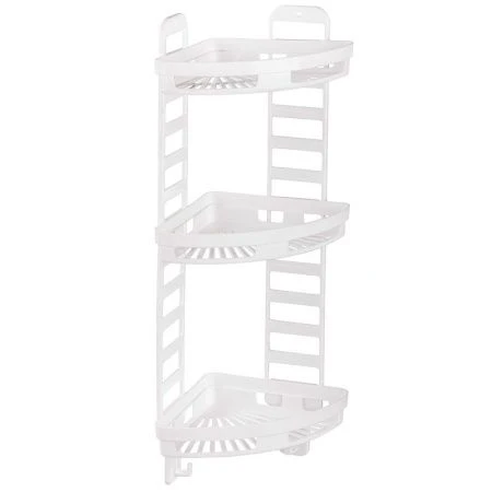 Полка угловая 250*180*580мм пластик Трансформер белая (12)