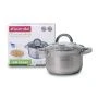 Кастрюля 2,1л нерж.сталь со стекл.крышкой 16см 5-ти сл.дно арт.5616S (8)
