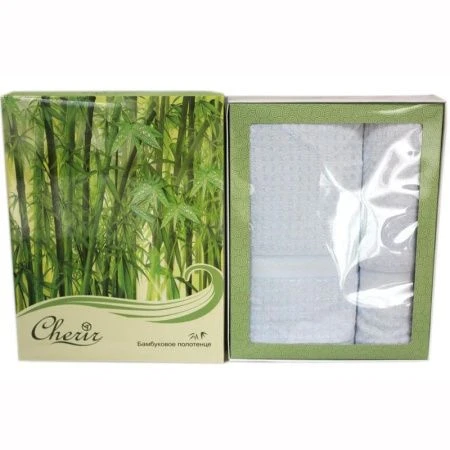 Набор полотенец 2пр 45*90/70*140 бамбук рифленые LS-4147A+LS-4147B+K013