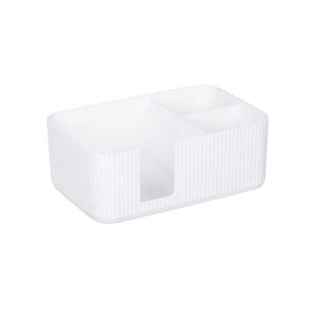 Салфетница 3 секции 22*14,5*8см пластик СТРИП белый (12)