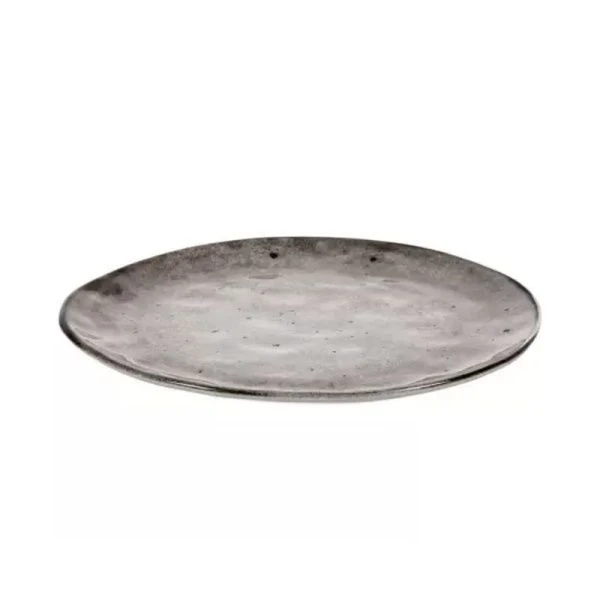 Тарелка мелкая 26см керамика STONE серая обеденная DMD041 (12)