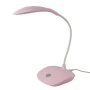 Лампа настольная пластик LED с сенсорной кнопкой (диммер) розовая 41*13*11см 8804 (72)