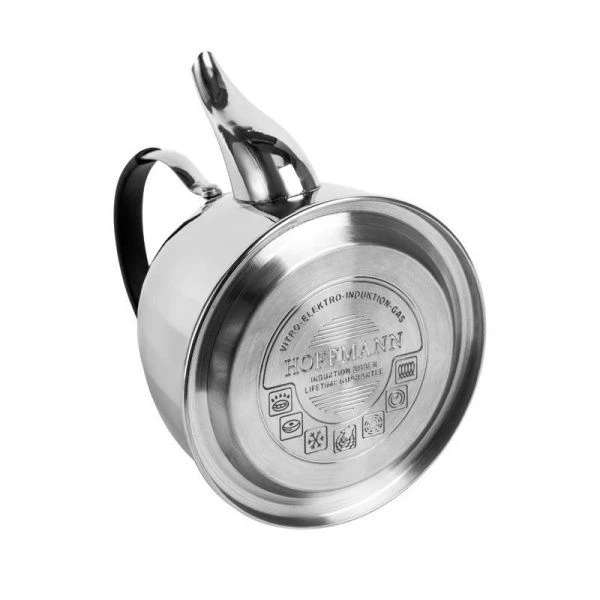 Чайник заварочный 1л нерж.сталь подвижная черная ручка (24)