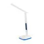 Лампа настольная светодиодная металл GLTL-034-2 белая 8Вт, дисплей с часами  (12)