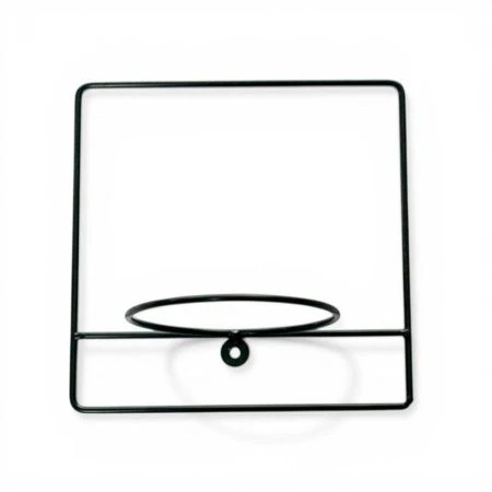 Подставка настенная на 1 цветок 21*21*13см металл черная 15-105B