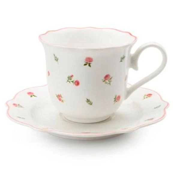 Чайный набор 2пр фарфор French rose на 1 персону 250мл FRR-03 (24)