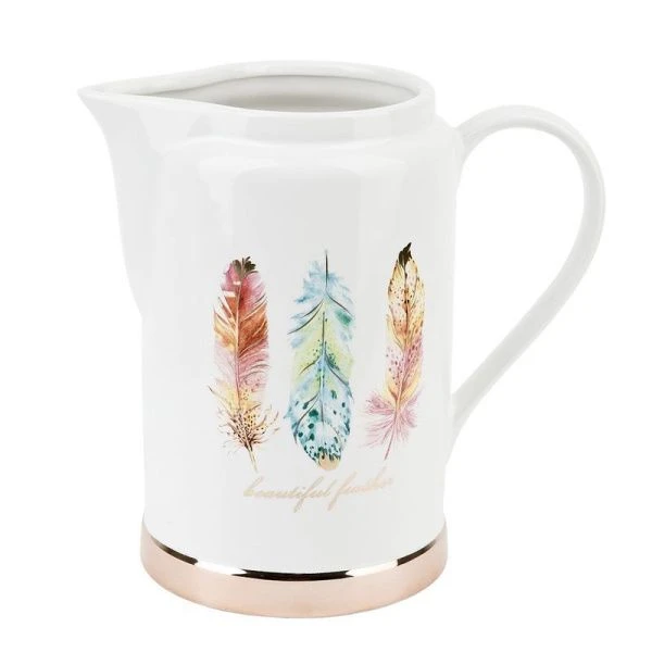 Кувшин 1,4л керамика ПЕРЬЯ 20*11,5*19,5см подар.уп. (12)