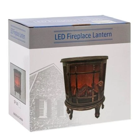 Камин с подсветкой пластик/стекло 24,5*12,5*30см USB (3xLR14 не прилаг.) (16)