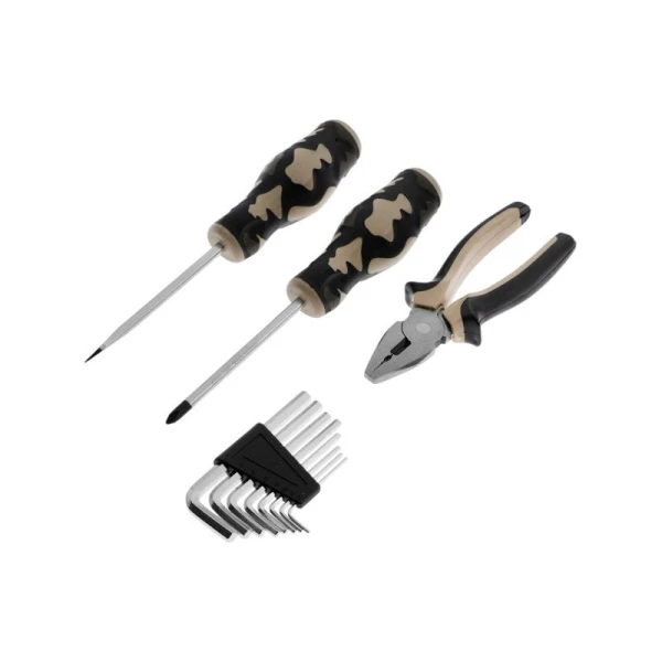 Набор инструментов металл 11 предмета блистер,(отвертки,плоскогубцы,ключи) ТУНДРА (48)