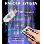 Гирлянда светодиодная Занавес Роса 2,8*3м USB, крючки, пульт, мульти свет