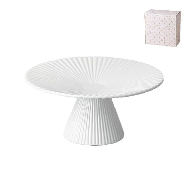 Блюдо для торта 20,5*9,5см керамика на ножке (12)