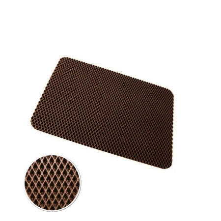 Коврик ячеистый 43*62см ЭВА РОМБЫ коричневый (60)