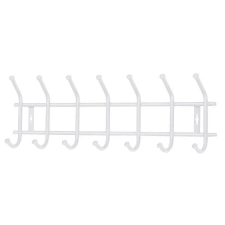 Вешалка 7 крючков настенная 665*192*80мм металл ВНТ7М белая матовая (5)