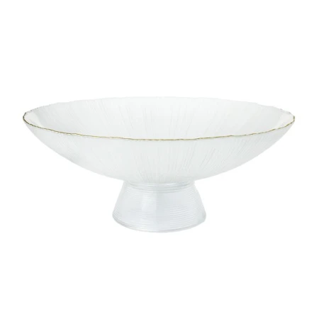 Фруктовница 14*33*12,5см стекло прозрачная на ножке JC-15921 (6)