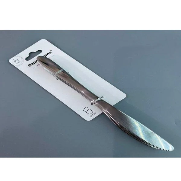 Ножи столовые набор 6шт 22,1см 3,8мм 55г нерж.сталь Basic Steel DZ102-1/JC-18313 (25/100)